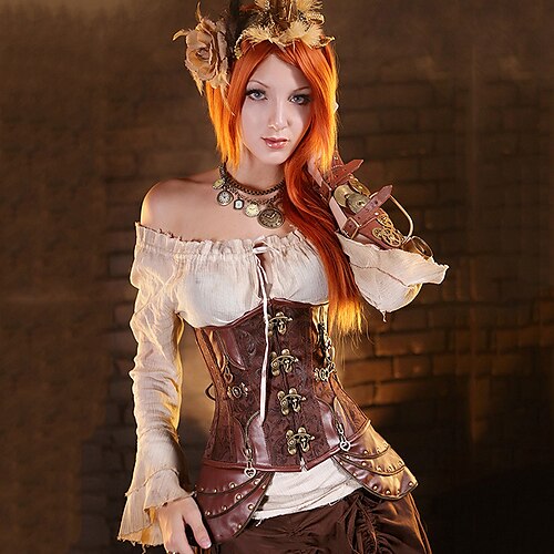Retro Vintage Punk Gothic Steampunk Überbrust Korsett Damen Cosplay Kostüm Maskerade Abiball Korsett
Retro Vintage Punk Gothic Steampunk Überbrust Korsett Damen Cosplay Kostüm Maskerade Abiball Korsett