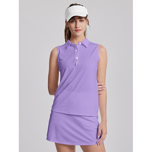 Femme T-shirt POLO Chemise de golf Polo boutonné Respirable Séchage rapide Evacuation de l'humidité Sans Manches Vêtements de golf Top Standard Couleur unie Eté Tennis Le golf Pickleball
Femme T-shirt POLO Chemise de golf Polo boutonné Respirable Séchage rapide Evacuation de l'humidité Sans Manches Vêtements de golf Top Standard Couleur unie Eté Tennis Le golf Pickleball