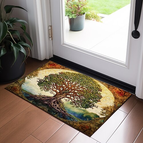 

Tree of Life Painting Doormat Non-Slip Oil Proof Rug Indoor Outdoor Mat Bedroom Decor Bathroom Mat Entrance Rug Door Mat
