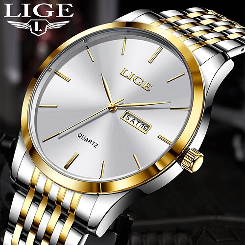 Lige Herren-Quarzuhr, Diamant, luxuriöses großes Zifferblatt, Business-Kalender, Datum, Zinklegierungsuhr
Lige Herren-Quarzuhr, Diamant, luxuriöses großes Zifferblatt, Business-Kalender, Datum, Zinklegierungsuhr