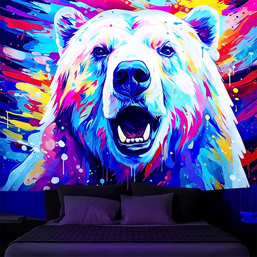 Schwarzlicht-Wandteppich, UV-reaktives Leuchten im Eisbären-Tier, trippy neblige Naturlandschaft, hängender Wandteppich, Wandkunst-Wandbild für Wohnzimmer, Schlafzimmer
Schwarzlicht-Wandteppich, UV-reaktives Leuchten im Eisbären-Tier, trippy neblige Naturlandschaft, hängender Wandteppich, Wandkunst-Wandbild für Wohnzimmer, Schlafzimmer