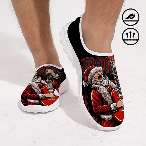 Zapatillas de deporte para hombre Navidad Papá Noel tocando el bajo divertido estampado gráfico transpirable ligero y cómodo zapatillas de deporte de malla casuales
Zapatillas de deporte para hombre Navidad Papá Noel tocando el bajo divertido estampado gráfico transpirable ligero y cómodo zapatillas de deporte de malla casuales