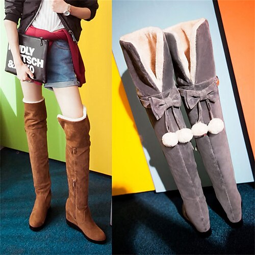 Mujer Botas Tallas Grandes Botas de tacon Exterior Diario Forrado con Lana Botas por encima de la rodilla Pompón Tacón Cuadrado Dedo redondo Vintage Elegante Sensual Ante Sintético Cremallera Color
Mujer Botas Tallas Grandes Botas de tacon Exterior Diario Forrado con Lana Botas por encima de la rodilla Pompón Tacón Cuadrado Dedo redondo Vintage Elegante Sensual Ante Sintético Cremallera Color