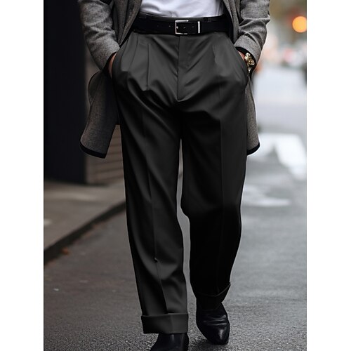 Homme pantalon de costume Pantalon Pantalon plissé Pantalon de costume Poche Plein Confort Respirable Extérieur du quotidien Sortie Mode Décontractées Noir Kaki
Homme pantalon de costume Pantalon Pantalon plissé Pantalon de costume Poche Plein Confort Respirable Extérieur du quotidien Sortie Mode Décontractées Noir Kaki