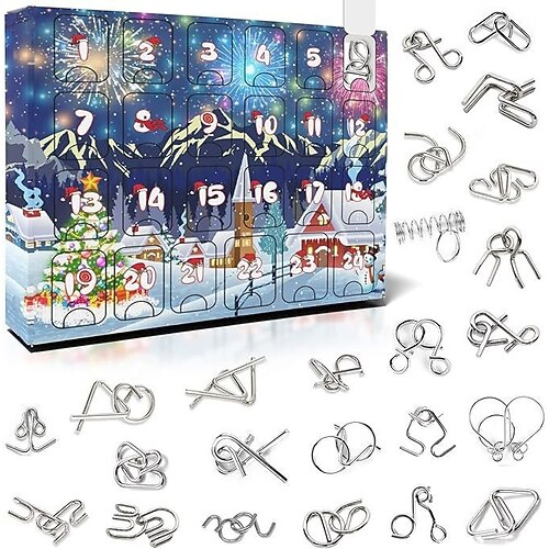 Luban Lock Adventskalender 2023 Puzzlespiele für Kinder Erwachsene Weihnachtsgeschenkkalender Jungen Mädchen
Luban Lock Adventskalender 2023 Puzzlespiele für Kinder Erwachsene Weihnachtsgeschenkkalender Jungen Mädchen