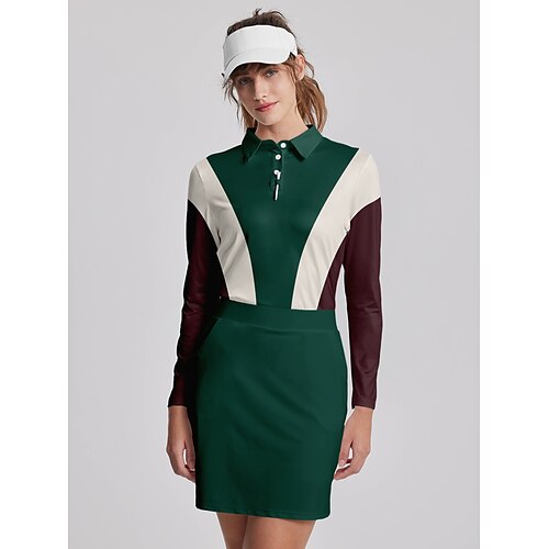 Femme T-shirt POLO Chemise de golf Polo boutonné Respirable Séchage rapide Evacuation de l'humidité manche longue Vêtements de golf Top Standard Bloc de couleur Printemps Automne Tennis Le golf
Femme T-shirt POLO Chemise de golf Polo boutonné Respirable Séchage rapide Evacuation de l'humidité manche longue Vêtements de golf Top Standard Bloc de couleur Printemps Automne Tennis Le golf