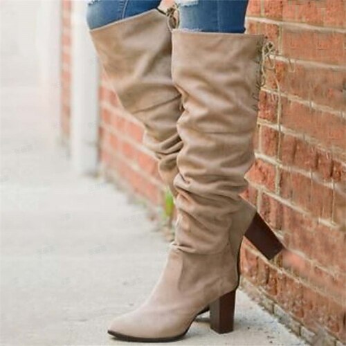 Mulheres Botas Tamanhos Grandes Botas de salto Ao ar livre Diário Botas Longas Cadarço Salto Robusto Ponta Redonda Vintage Elegante Sensual Camursa Sintética zíper Côr Sólida Preto Cáqui Cinzento
Mulheres Botas Tamanhos Grandes Botas de salto Ao ar livre Diário Botas Longas Cadarço Salto Robusto Ponta Redonda Vintage Elegante Sensual Camursa Sintética zíper Côr Sólida Preto Cáqui Cinzento