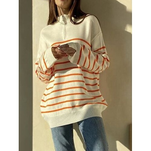 Damen Pullover V Ausschnitt Gerippt Stricken Acryl Patchwork Zip Herbst Winter Standard Outdoor Täglich Ausgehen Stilvoll Brautkleider schlicht Weich Langarm Gestreift Schwarz Rosa Rote S M L
Damen Pullover V Ausschnitt Gerippt Stricken Acryl Patchwork Zip Herbst Winter Standard Outdoor Täglich Ausgehen Stilvoll Brautkleider schlicht Weich Langarm Gestreift Schwarz Rosa Rote S M L