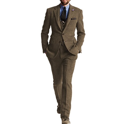 Negro Marrón Verde De los hombres Boda Trajes de tweed Espiga Juego de 3 piezas Retro Antiguo Tallas Grandes Recto 2 botones 2023
Negro Marrón Verde De los hombres Boda Trajes de tweed Espiga Juego de 3 piezas Retro Antiguo Tallas Grandes Recto 2 botones 2023