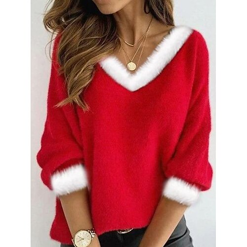 Chemise de Noël Femme Chemise Chemisier Plein Rouge manche longue Noël Casual Fête / Célébration col de fourrure Standard Automne hiver
Chemise de Noël Femme Chemise Chemisier Plein Rouge manche longue Noël Casual Fête / Célébration col de fourrure Standard Automne hiver
