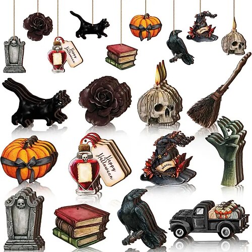 24 pièces en bois style rétro Halloween crâne d'horreur citrouille rose noire pendentif de décoration suspendu pour cadeau de fête de festival en plein air (avec corde)
24 pièces en bois style rétro Halloween crâne d'horreur citrouille rose noire pendentif de décoration suspendu pour cadeau de fête de festival en plein air (avec corde)