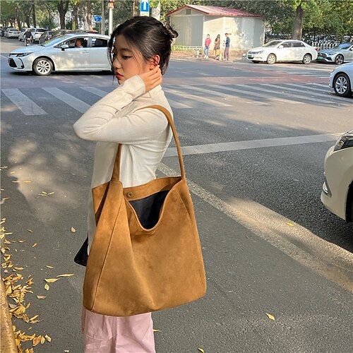 Damen Schultertasche Velourleder Täglich Hohe Kapazität Klappbar Leichtgewichtig Feste Farbe Schwarz Braun Kaffee
Damen Schultertasche Velourleder Täglich Hohe Kapazität Klappbar Leichtgewichtig Feste Farbe Schwarz Braun Kaffee