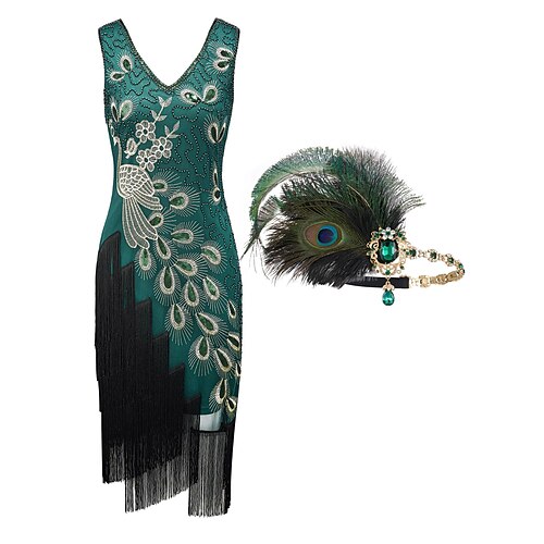 Retro Antiguo Rugido 20s 1920s Vestido Flapper Accesorios Conjunto de accesorios El gran Gatsby Mujer Lentejuelas Borlas Cosplay Disfraz Víspera de Todos los Santos Carnaval Fiesta / Noche Fiesta
Retro Antiguo Rugido 20s 1920s Vestido Flapper Accesorios Conjunto de accesorios El gran Gatsby Mujer Lentejuelas Borlas Cosplay Disfraz Víspera de Todos los Santos Carnaval Fiesta / Noche Fiesta