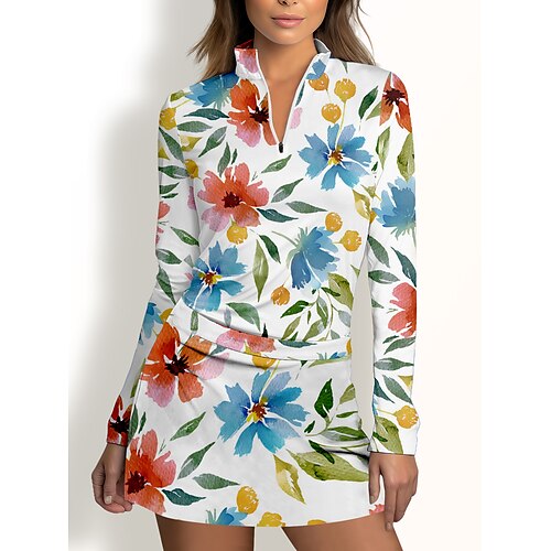 Damen poloshirt Golfhemd Atmungsaktiv Schnelltrocknend Feuchtigkeitsableitung Langarm Golfbekleidung Golfkleidung Regular Fit Zip Stehkragen Blumen Frühling Herbst Tennis Golfspiel Pickleball
Damen poloshirt Golfhemd Atmungsaktiv Schnelltrocknend Feuchtigkeitsableitung Langarm Golfbekleidung Golfkleidung Regular Fit Zip Stehkragen Blumen Frühling Herbst Tennis Golfspiel Pickleball