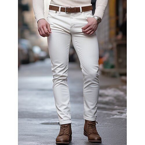 Homme Pantalon Chino Pantalon chino Poche Plein Confort Respirable Extérieur du quotidien Sortie Mélange de Coton Mode Décontractées Blanche
Homme Pantalon Chino Pantalon chino Poche Plein Confort Respirable Extérieur du quotidien Sortie Mélange de Coton Mode Décontractées Blanche