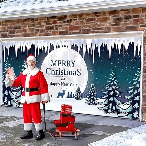 Weihnachts-Garagentor-Abdeckung für den Außenbereich, Weihnachtstür-Banner, Schneeszene, großes Tür-Wandbild, Weihnachtshintergrund-Dekoration für Ferienhaus-Wanddekorationen
Weihnachts-Garagentor-Abdeckung für den Außenbereich, Weihnachtstür-Banner, Schneeszene, großes Tür-Wandbild, Weihnachtshintergrund-Dekoration für Ferienhaus-Wanddekorationen