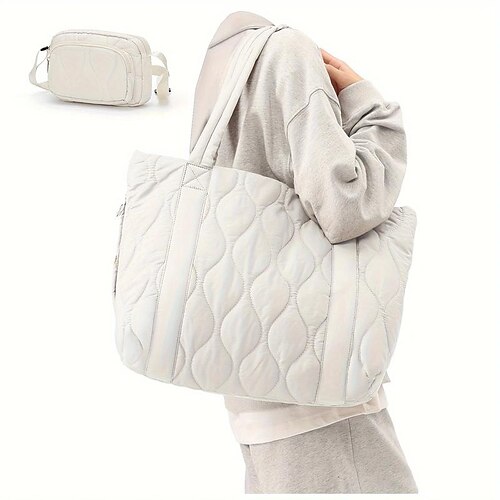 Femme Sac à main Polyester Achats du quotidien Grande Capacité Couleur unie Noir Beige
Femme Sac à main Polyester Achats du quotidien Grande Capacité Couleur unie Noir Beige