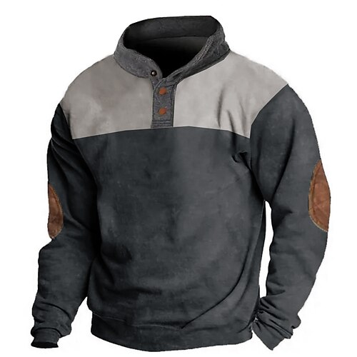 Homme Sweat shirt Gris foncé Henley Bloc de couleur Patchwork Poche Sport Loisir du quotidien Vacances Vêtement de rue basique Décontractées Printemps Automne Vêtement Tenue Pulls Capuche Pulls
Homme Sweat shirt Gris foncé Henley Bloc de couleur Patchwork Poche Sport Loisir du quotidien Vacances Vêtement de rue basique Décontractées Printemps Automne Vêtement Tenue Pulls Capuche Pulls