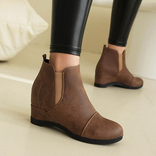 Women's Boots Comfort Shoes Heel Boots Daily Winter Wedge Heel Casual Comfort Faux Leather Black Yellow Brown
Women's Boots Comfort Shoes Heel Boots Daily Winter Wedge Heel Casual Comfort Faux Leather Black Yellow Brown