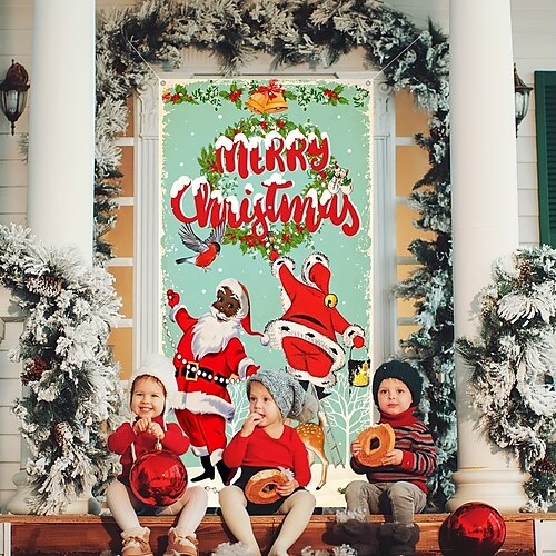 Christmas Santa Outdoor Garage Door Cover Xmas Door Banner Large Door Mural Christmas Backdrop Decoration for Holiday Home Wall Decorations
Christmas Santa Outdoor Garage Door Cover Xmas Door Banner Large Door Mural Christmas Backdrop Decoration for Holiday Home Wall Decorations