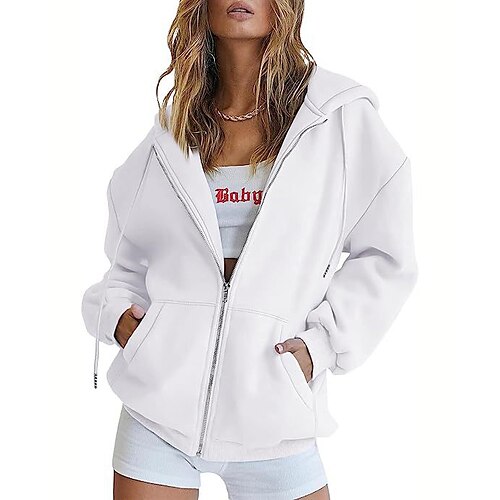 Sweatshirt Sweat à capuche zippé Sweat Plein Poche avant Sweat à capuche Pour Femme Adulte Non-imprimable 100 % Polyester Plein Air Casual Quotidien
Sweatshirt Sweat à capuche zippé Sweat Plein Poche avant Sweat à capuche Pour Femme Adulte Non-imprimable 100 % Polyester Plein Air Casual Quotidien