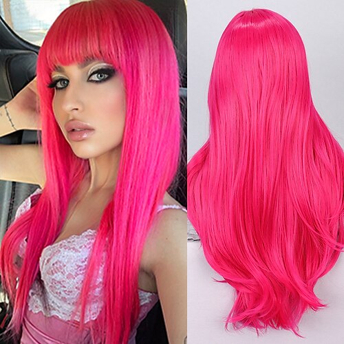Cosplay Costume Wig Synthetic Wig Straight kinky Straight Neat Bang Machine Made Wig 24 inch PinkRed Synthetic Hair Women's Rose Pink
Cosplay Costume Wig Synthetic Wig Straight kinky Straight Neat Bang Machine Made Wig 24 inch PinkRed Synthetic Hair Women's Rose Pink
