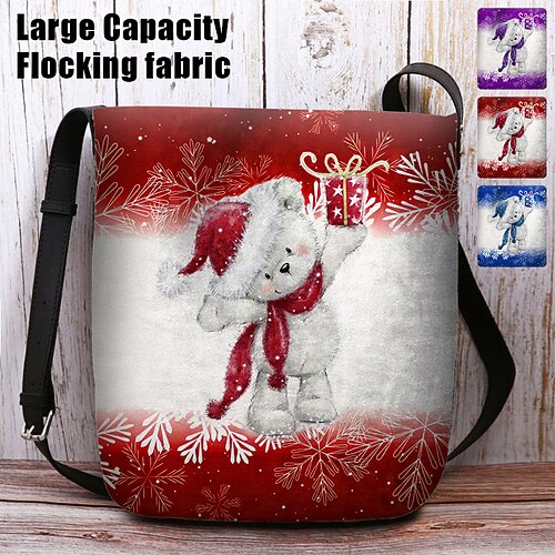 Women's Crossbody Bag Shoulder Bag Polyester Christmas Xmas Holiday Print Large Capacity Lightweight Durable Cartoon Red Blue Purple
Women's Crossbody Bag Shoulder Bag Polyester Christmas Xmas Holiday Print Large Capacity Lightweight Durable Cartoon Red Blue Purple