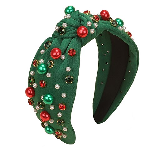 Bandeaux de Noël pour femme avec perles en forme d'arbre de Noël, bandeau large noué en forme d'étoile de cristal, accessoires pour cheveux, cadeaux (arbre de Noël rouge)
Bandeaux de Noël pour femme avec perles en forme d'arbre de Noël, bandeau large noué en forme d'étoile de cristal, accessoires pour cheveux, cadeaux (arbre de Noël rouge)