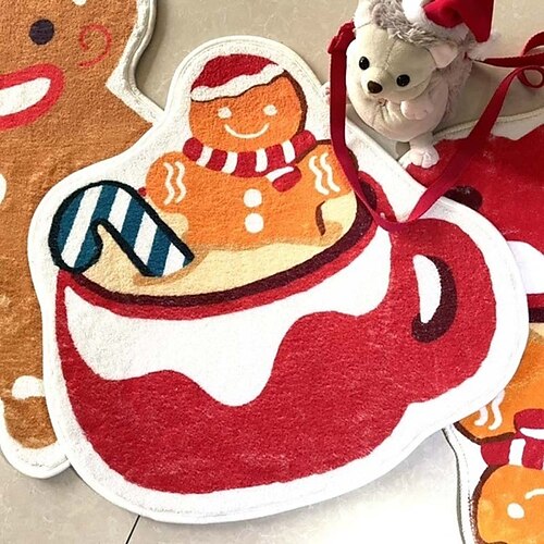Weihnachts-Lebkuchenmann-Teppich aus Kaschmirimitat, vollständig abgedeckt, Heimgebrauch, Wohnzimmerteppich, verschleißfest, schmutzabweisend, rutschfest, einfach zu handhabender Teppich
Weihnachts-Lebkuchenmann-Teppich aus Kaschmirimitat, vollständig abgedeckt, Heimgebrauch, Wohnzimmerteppich, verschleißfest, schmutzabweisend, rutschfest, einfach zu handhabender Teppich
