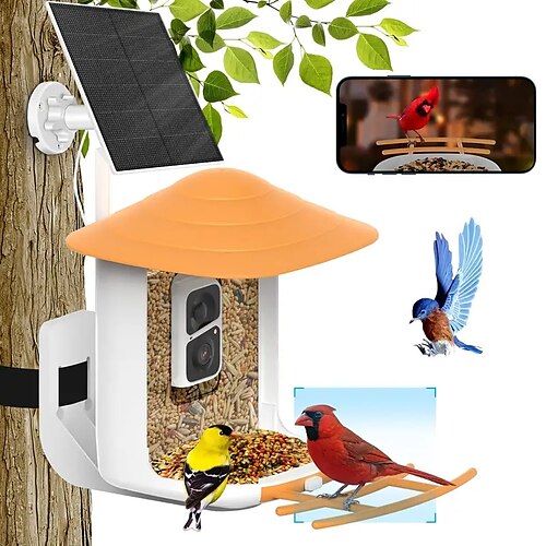 1-teiliges Vogelfutterhaus mit Kamera, intelligente Vogelfutterhaus-Kamera mit KI, Identifizierung von Vogelarten, automatische Aufzeichnung von Vogelvideos, Sofortbenachrichtigungen mit
1-teiliges Vogelfutterhaus mit Kamera, intelligente Vogelfutterhaus-Kamera mit KI, Identifizierung von Vogelarten, automatische Aufzeichnung von Vogelvideos, Sofortbenachrichtigungen mit