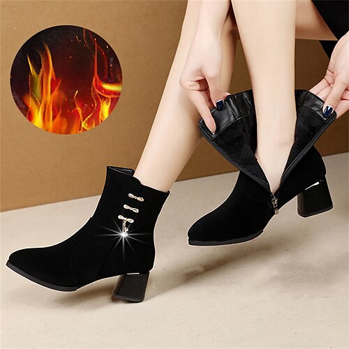 Mulheres Botas Tamanhos Grandes Botas de salto Ao ar livre Diário Forrada com Fleece Botas da panturrilha Salto Robusto Dedo Apontado Elegante Vintage Estilo bonito Camursa Sintética zíper Côr Sólida
Mulheres Botas Tamanhos Grandes Botas de salto Ao ar livre Diário Forrada com Fleece Botas da panturrilha Salto Robusto Dedo Apontado Elegante Vintage Estilo bonito Camursa Sintética zíper Côr Sólida