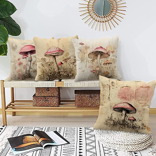 Aquarell-Pilz-Doppelseiten-Kissenbezug, 1 Stück, weich, dekorativ, quadratisch, Kissenbezug für Schlafzimmer, Wohnzimmer, Sofa, Couch, Stuhl
Aquarell-Pilz-Doppelseiten-Kissenbezug, 1 Stück, weich, dekorativ, quadratisch, Kissenbezug für Schlafzimmer, Wohnzimmer, Sofa, Couch, Stuhl