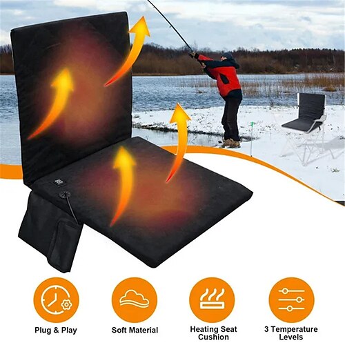 Tragbares beheiztes Sitzkissen mit 3 Temperaturstufen, faltbares Heizkissen mit USB-Stecker für Outdoor-Winter-Autocamping-Angeln
Tragbares beheiztes Sitzkissen mit 3 Temperaturstufen, faltbares Heizkissen mit USB-Stecker für Outdoor-Winter-Autocamping-Angeln