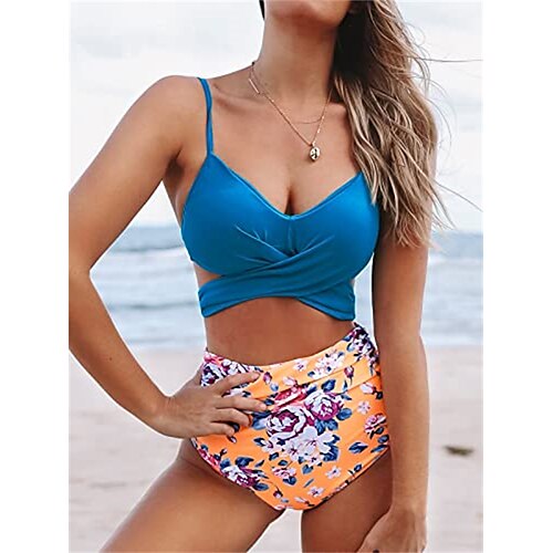 Damen Badeanzug Bikinis 2 Stück Normal Bademode 2 teilig Print Blumen Blau Badeanzüge Sport Strandbekleidung Urlaub
Damen Badeanzug Bikinis 2 Stück Normal Bademode 2 teilig Print Blumen Blau Badeanzüge Sport Strandbekleidung Urlaub
