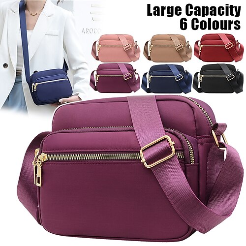 Mulheres Bolsa crossbody Bolsa de ombro Bolsa Hobo Náilon Ao ar livre Diário Feriado Ziper Grande Capacidade Prova-de-Água Leve Côr Sólida clarete Roxo Profundo Preto
Mulheres Bolsa crossbody Bolsa de ombro Bolsa Hobo Náilon Ao ar livre Diário Feriado Ziper Grande Capacidade Prova-de-Água Leve Côr Sólida clarete Roxo Profundo Preto