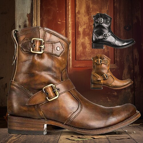 Men's Boots Biker boots Motorcycle Boots Retro Walking Casual Daily Leather Comfortable Booties / Ankle Boots Loafer brown suede Black Brown Spring Fall
Men's Boots Biker boots Motorcycle Boots Retro Walking Casual Daily Leather Comfortable Booties / Ankle Boots Loafer brown suede Black Brown Spring Fall