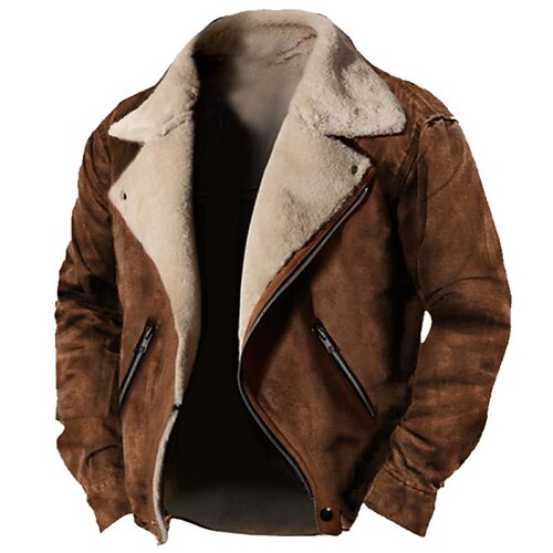 Men's Lightweight Jacket Leather Jacket Fleece Jacket Suede Jacket Outdoor Daily Wear Warm Pocket Fall Winter Plain Fashion Streetwear Lapel Regular Black Green Coffee Jacket
Men's Lightweight Jacket Leather Jacket Fleece Jacket Suede Jacket Outdoor Daily Wear Warm Pocket Fall Winter Plain Fashion Streetwear Lapel Regular Black Green Coffee Jacket