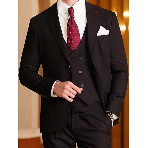 Chocolate Men's Wedding Suits Solid Colored 3 Piece Tailored Fit Single Breasted Two-buttons 2023
Chocolate Men's Wedding Suits Solid Colored 3 Piece Tailored Fit Single Breasted Two-buttons 2023