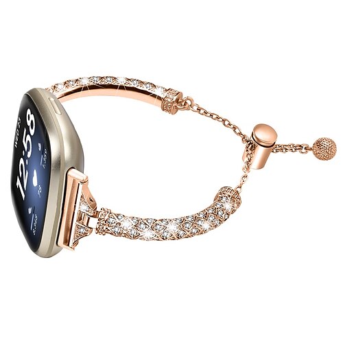 Smartwatch-Band Kompatibel mit Fitbit Versa 4, Sense 2, Versa 3, Sense Edelstahl Smartwatch Gurt Damen Glitzer Kristall Schmuck Armband Ersatz Armband
Smartwatch-Band Kompatibel mit Fitbit Versa 4, Sense 2, Versa 3, Sense Edelstahl Smartwatch Gurt Damen Glitzer Kristall Schmuck Armband Ersatz Armband