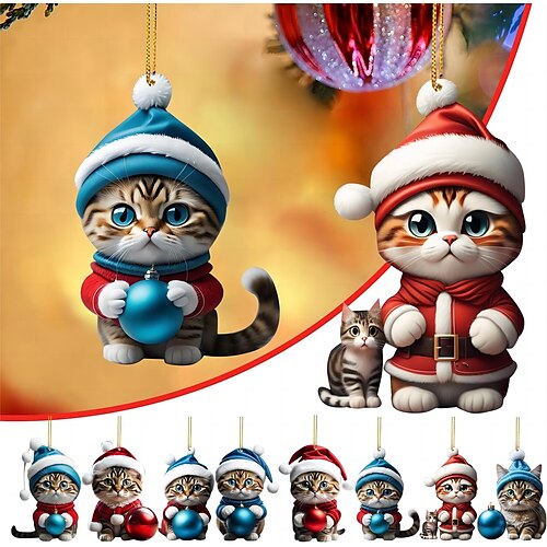 ornements d'arbre de noël chat suspendu décorations acryliques 2d chat mignon ornement de noël 2023 nouveau chat artisanat suspendu ornement nouvel an fournitures de fête festive décor suspendu de
ornements d'arbre de noël chat suspendu décorations acryliques 2d chat mignon ornement de noël 2023 nouveau chat artisanat suspendu ornement nouvel an fournitures de fête festive décor suspendu de