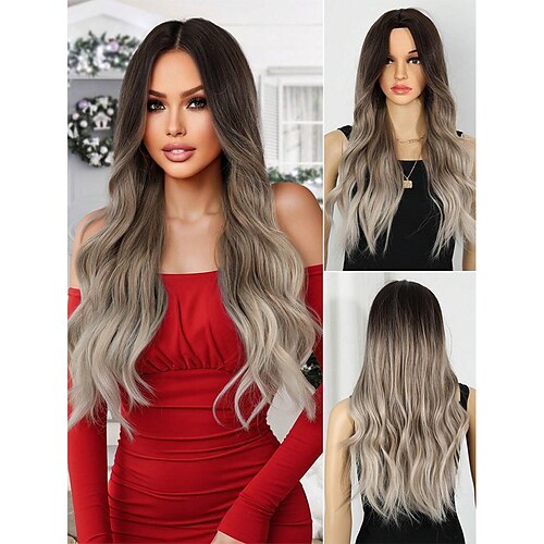 Water Wave Wigs With Bangs Dark Brown 28 Inch Heat Resistant Fiber Long Wavy Deep Wave Synthetic Wigs For Women Party Daily Used
Water Wave Wigs With Bangs Dark Brown 28 Inch Heat Resistant Fiber Long Wavy Deep Wave Synthetic Wigs For Women Party Daily Used