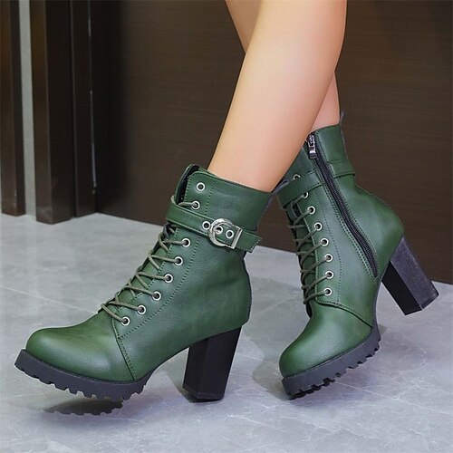 Mujer Botas Tallas Grandes Botas de tacon Exterior Diario Botines Botines Hebilla Tacón Cuadrado Dedo redondo Vintage Elegante Sensual PU Cremallera Color sólido Negro Marrón Verde
Mujer Botas Tallas Grandes Botas de tacon Exterior Diario Botines Botines Hebilla Tacón Cuadrado Dedo redondo Vintage Elegante Sensual PU Cremallera Color sólido Negro Marrón Verde