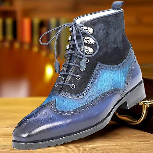Homme Bottes Chaussures formelles Chaussures habillées Marche Décontractées du quotidien Polyuréthane Chaud Bottine / Demi Botte Lacet Bleu Marron Bloc de couleur Automne Hiver
Homme Bottes Chaussures formelles Chaussures habillées Marche Décontractées du quotidien Polyuréthane Chaud Bottine / Demi Botte Lacet Bleu Marron Bloc de couleur Automne Hiver