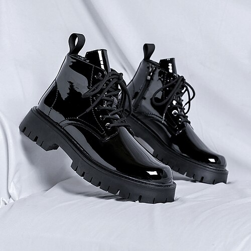 Herren Stiefel Karierte Schuhe im britischen Stil Modestiefel Schuhe aus Lackleder Brautkleider schlicht Britisch Täglich Lackleder Komfortabel Rutschfest Stiefeletten / Stiefeletten Reißverschluss
Herren Stiefel Karierte Schuhe im britischen Stil Modestiefel Schuhe aus Lackleder Brautkleider schlicht Britisch Täglich Lackleder Komfortabel Rutschfest Stiefeletten / Stiefeletten Reißverschluss