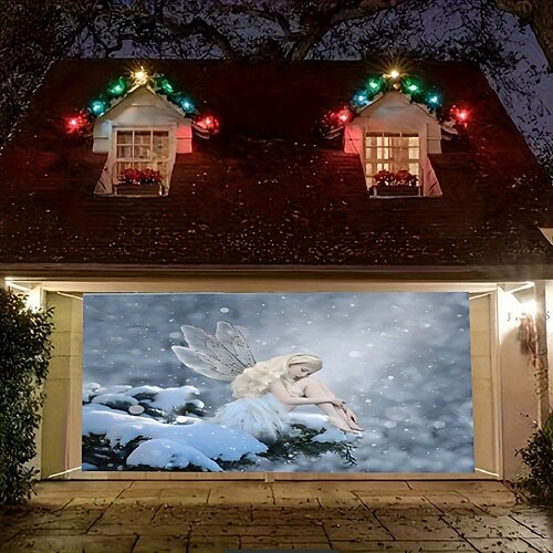 Natal ao ar livre porta de garagem capa anjo neve natal porta banner festa grande porta mural decoração de fundo de natal para decorações de parede de casa de férias
Natal ao ar livre porta de garagem capa anjo neve natal porta banner festa grande porta mural decoração de fundo de natal para decorações de parede de casa de férias