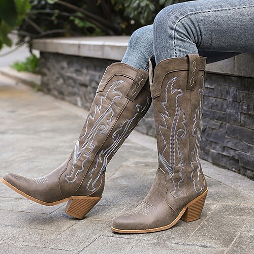 Mulheres Botas Botas Cowboy Tamanhos Grandes Festa Ao ar livre Diário Botas Longas Inverno Bordado Salto Robusto Dedo Apontado Vintage Moda Boêmia Couro Ecológico Mocassim Bordado Preto Amarelo Marron
Mulheres Botas Botas Cowboy Tamanhos Grandes Festa Ao ar livre Diário Botas Longas Inverno Bordado Salto Robusto Dedo Apontado Vintage Moda Boêmia Couro Ecológico Mocassim Bordado Preto Amarelo Marron