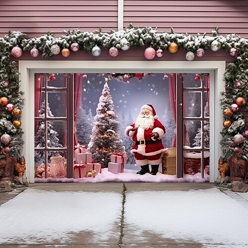 Christmas Outdoor Garage Door Cover Santa Gifts Xmas Door Banner Party Large Door Mural Christmas Backdrop Decoration for Holiday Home Wall Decorations
Christmas Outdoor Garage Door Cover Santa Gifts Xmas Door Banner Party Large Door Mural Christmas Backdrop Decoration for Holiday Home Wall Decorations
