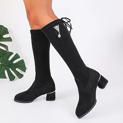 Damen Stiefel Wildlederschuhe Outdoor Täglich Kniehohe Stiefel Strass Blockabsatz Spitze Zehe Vintage Klassisch Brautkleider schlicht Kunst-Veloursleder Halbschuhe Feste Farbe Schwarz
Damen Stiefel Wildlederschuhe Outdoor Täglich Kniehohe Stiefel Strass Blockabsatz Spitze Zehe Vintage Klassisch Brautkleider schlicht Kunst-Veloursleder Halbschuhe Feste Farbe Schwarz