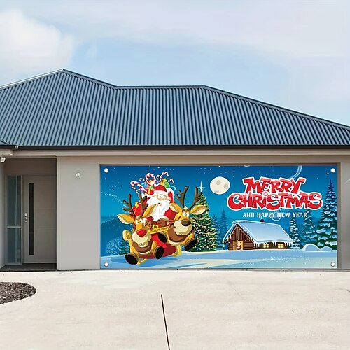 Decorações de natal ao ar livre capa de porta de garagem bandeira de porta de natal grande mural de porta decoração de cenário de natal para decorações de parede de casa de férias
Decorações de natal ao ar livre capa de porta de garagem bandeira de porta de natal grande mural de porta decoração de cenário de natal para decorações de parede de casa de férias