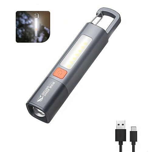 SD1023 LED-Taschenlampe xpe, superhelle Taschenlampe mit Haken, wiederaufladbar, zoombar, wasserdicht, über USB für die Notfall-Außenbeleuchtung im Haushalt
SD1023 LED-Taschenlampe xpe, superhelle Taschenlampe mit Haken, wiederaufladbar, zoombar, wasserdicht, über USB für die Notfall-Außenbeleuchtung im Haushalt